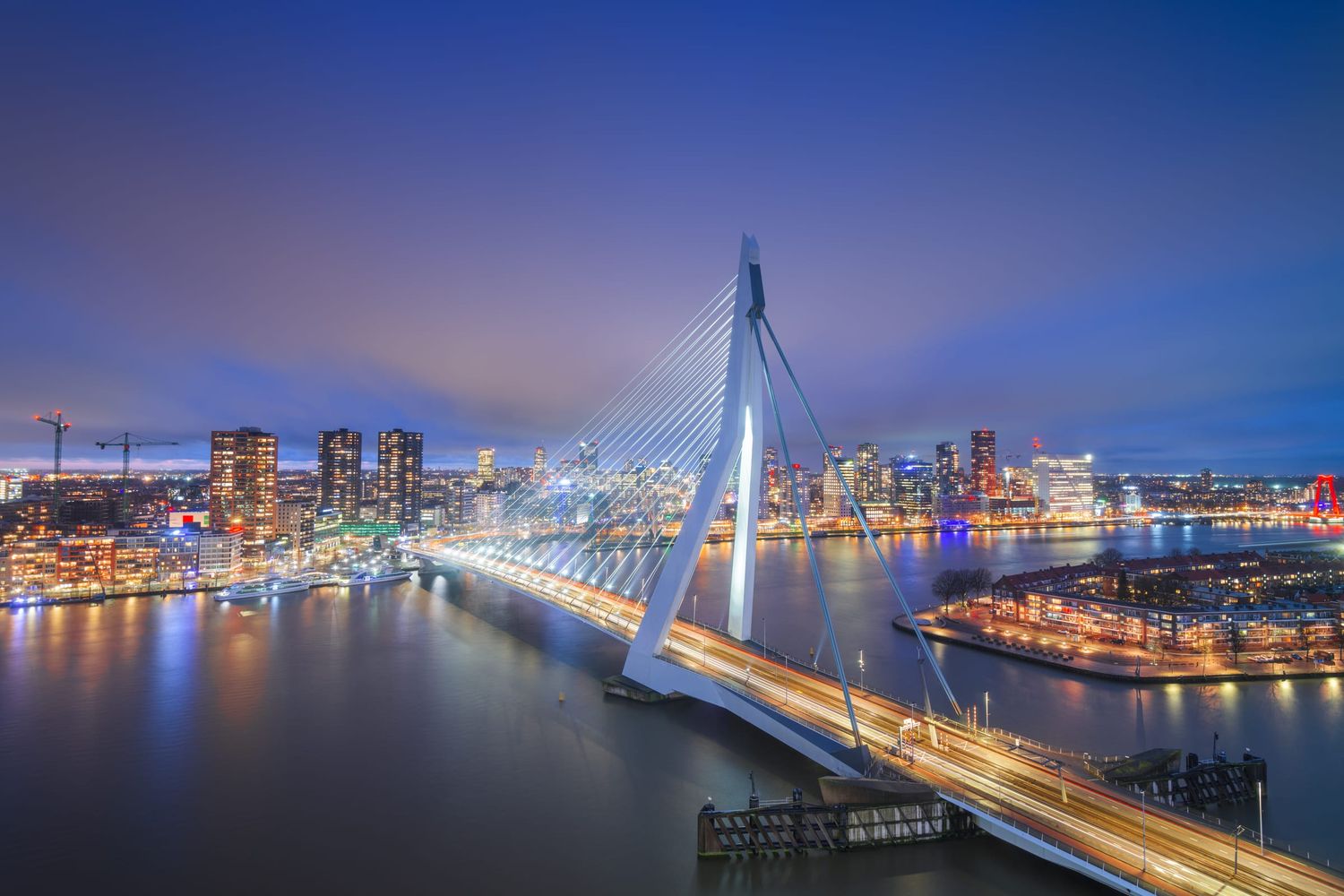 The Erasmus Bridge in Rotterdam, where SolvX is headquartered